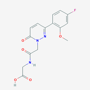 N-{[3-(4-fluoro-2-methoxyphenyl)-6-oxopyridazin-1(6H)-yl]acetyl}glycine