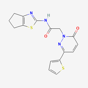 N-(5,6-dihydro-4H-cyclopenta[d][1,3]thiazol-2-yl)-2-[6-oxo-3-(2-thienyl)-1(6H)-pyridazinyl]acetamide