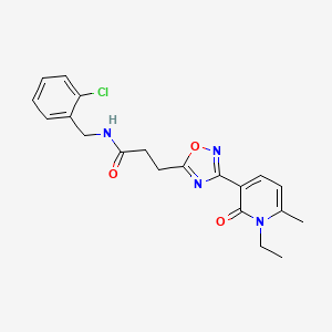 N-(2-chlorobenzyl)-3-[3-(1-ethyl-6-methyl-2-oxo-1,2-dihydro-3-pyridinyl)-1,2,4-oxadiazol-5-yl]propanamide