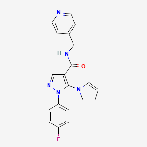 1-(4-fluorophenyl)-N-(4-pyridinylmethyl)-5-(1H-pyrrol-1-yl)-1H-pyrazole-4-carboxamide