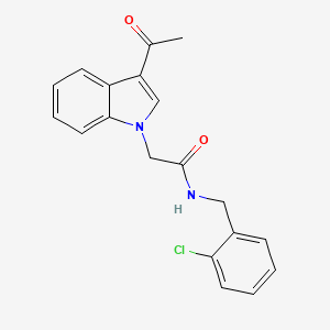 2-(3-acetyl-1H-indol-1-yl)-N-(2-chlorobenzyl)acetamide