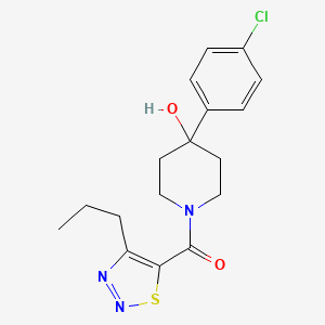 molecular formula C17H20ClN3O2S B4517538 4-(4-chlorophenyl)-1-[(4-propyl-1,2,3-thiadiazol-5-yl)carbonyl]-4-piperidinol 