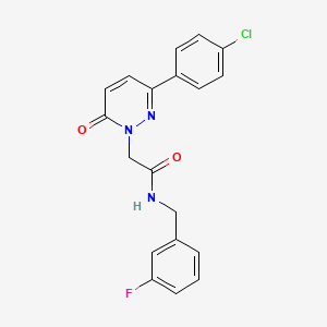 molecular formula C19H15ClFN3O2 B4517558 2-[3-(4-chlorophenyl)-6-oxo-1(6H)-pyridazinyl]-N-(3-fluorobenzyl)acetamide 