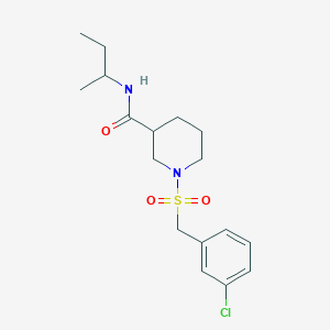 molecular formula C17H25ClN2O3S B4517561 N-(sec-butyl)-1-[(3-chlorobenzyl)sulfonyl]-3-piperidinecarboxamide 