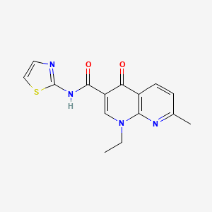 1-ethyl-7-methyl-4-oxo-N-1,3-thiazol-2-yl-1,4-dihydro-1,8-naphthyridine-3-carboxamide