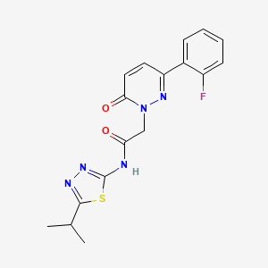 2-[3-(2-fluorophenyl)-6-oxo-1(6H)-pyridazinyl]-N-(5-isopropyl-1,3,4-thiadiazol-2-yl)acetamide