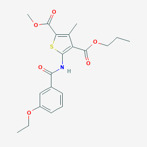 molecular formula C20H23NO6S B451760 2-Methyl 4-propyl 5-[(3-ethoxybenzoyl)amino]-3-methyl-2,4-thiophenedicarboxylate 
