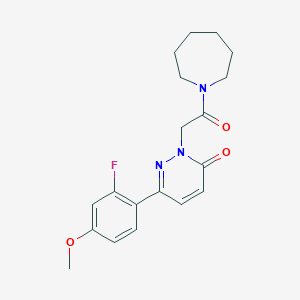 2-[2-(1-azepanyl)-2-oxoethyl]-6-(2-fluoro-4-methoxyphenyl)-3(2H)-pyridazinone