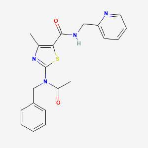 2-[acetyl(benzyl)amino]-4-methyl-N-(2-pyridylmethyl)-1,3-thiazole-5-carboxamide