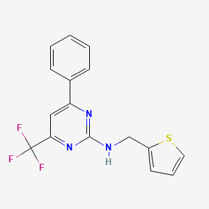 molecular formula C16H12F3N3S B4517652 4-phenyl-N-(2-thienylmethyl)-6-(trifluoromethyl)-2-pyrimidinamine 