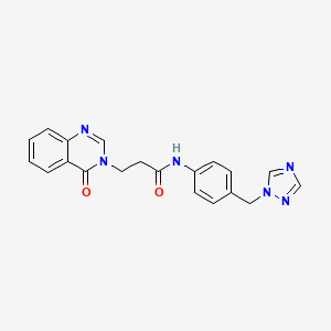 3-(4-oxo-3(4H)-quinazolinyl)-N-[4-(1H-1,2,4-triazol-1-ylmethyl)phenyl]propanamide