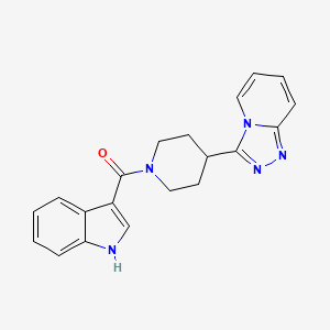 molecular formula C20H19N5O B4517659 3-[1-(1H-indol-3-ylcarbonyl)-4-piperidinyl][1,2,4]triazolo[4,3-a]pyridine 