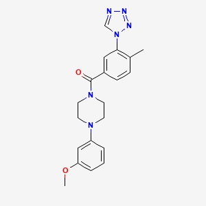 molecular formula C20H22N6O2 B4517671 1-(3-methoxyphenyl)-4-[4-methyl-3-(1H-tetrazol-1-yl)benzoyl]piperazine 