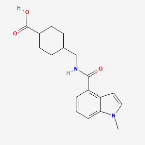 4-({[(1-methyl-1H-indol-4-yl)carbonyl]amino}methyl)cyclohexanecarboxylic acid