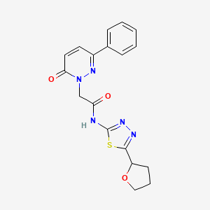 2-(6-oxo-3-phenyl-1(6H)-pyridazinyl)-N-[5-(tetrahydro-2-furanyl)-1,3,4-thiadiazol-2-yl]acetamide