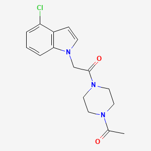 1-[2-(4-acetyl-1-piperazinyl)-2-oxoethyl]-4-chloro-1H-indole