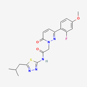 2-[3-(2-fluoro-4-methoxyphenyl)-6-oxo-1(6H)-pyridazinyl]-N-(5-isobutyl-1,3,4-thiadiazol-2-yl)acetamide