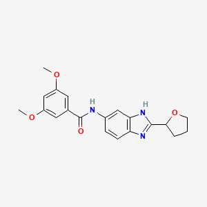 3,5-dimethoxy-N-[2-(tetrahydro-2-furanyl)-1H-benzimidazol-6-yl]benzamide