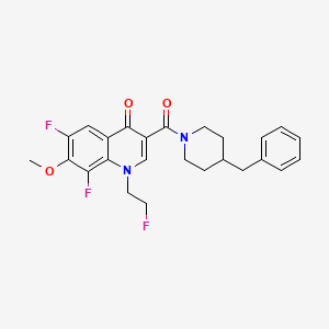 molecular formula C25H25F3N2O3 B4517713 3-[(4-benzyl-1-piperidinyl)carbonyl]-6,8-difluoro-1-(2-fluoroethyl)-7-methoxy-4(1H)-quinolinone 