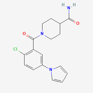 1-[2-chloro-5-(1H-pyrrol-1-yl)benzoyl]-4-piperidinecarboxamide