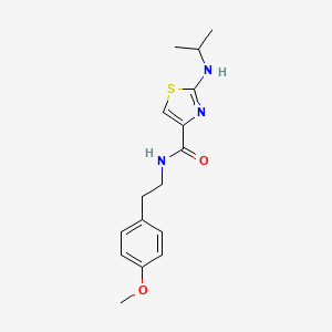 molecular formula C16H21N3O2S B4517751 2-(isopropylamino)-N-[2-(4-methoxyphenyl)ethyl]-1,3-thiazole-4-carboxamide 