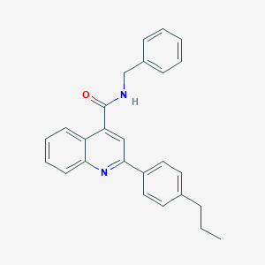 molecular formula C26H24N2O B451776 N-benzyl-2-(4-propylphenyl)-4-quinolinecarboxamide 