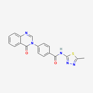 N-(5-methyl-1,3,4-thiadiazol-2-yl)-4-(4-oxoquinazolin-3(4H)-yl)benzamide