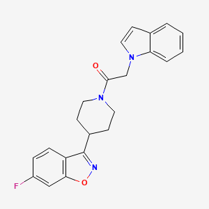 6-fluoro-3-[1-(1H-indol-1-ylacetyl)-4-piperidinyl]-1,2-benzisoxazole