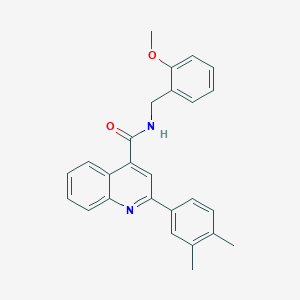 molecular formula C26H24N2O2 B451778 2-(3,4-dimethylphenyl)-N-(2-methoxybenzyl)quinoline-4-carboxamide 