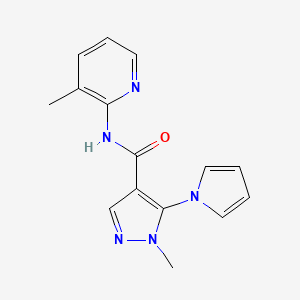 1-methyl-N-(3-methylpyridin-2-yl)-5-(1H-pyrrol-1-yl)-1H-pyrazole-4-carboxamide