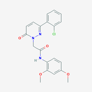 molecular formula C20H18ClN3O4 B4517792 2-[3-(2-chlorophenyl)-6-oxo-1(6H)-pyridazinyl]-N-(2,4-dimethoxyphenyl)acetamide 