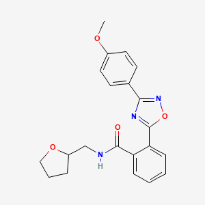 2-[3-(4-methoxyphenyl)-1,2,4-oxadiazol-5-yl]-N-(tetrahydro-2-furanylmethyl)benzamide