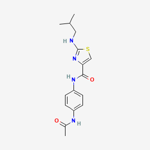 N-[4-(acetylamino)phenyl]-2-(isobutylamino)-1,3-thiazole-4-carboxamide