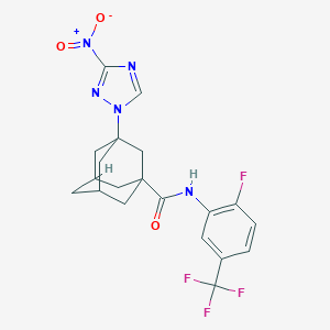 N-[2-fluoro-5-(trifluoromethyl)phenyl]-3-{3-nitro-1H-1,2,4-triazol-1-yl}-1-adamantanecarboxamide