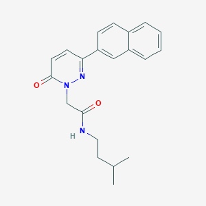 molecular formula C21H23N3O2 B4517845 N-(3-甲基丁基)-2-[3-(2-萘基)-6-氧代-1(6H)-吡啶并嘧啶基]乙酰胺 