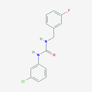 molecular formula C14H12ClFN2O B4517860 N-(3-氯苯基)-N'-(3-氟苄基)脲 