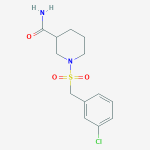 molecular formula C13H17ClN2O3S B4517868 1-[(3-氯苄基)磺酰基]-3-哌啶甲酰胺 