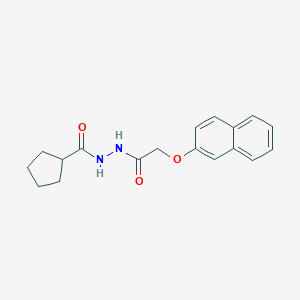 molecular formula C18H20N2O3 B451788 N'-(cyclopentylcarbonyl)-2-(2-naphthyloxy)acetohydrazide 
