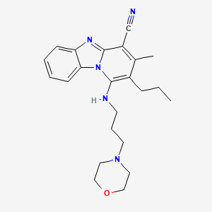 3-methyl-1-{[3-(4-morpholinyl)propyl]amino}-2-propylpyrido[1,2-a]benzimidazole-4-carbonitrile