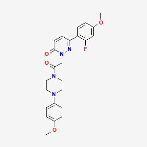 6-(2-fluoro-4-methoxyphenyl)-2-(2-(4-(4-methoxyphenyl)piperazin-1-yl)-2-oxoethyl)pyridazin-3(2H)-one