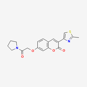 3-(2-methyl-1,3-thiazol-4-yl)-7-[2-oxo-2-(1-pyrrolidinyl)ethoxy]-2H-chromen-2-one