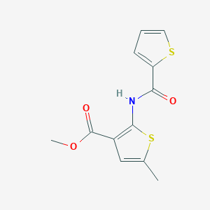 molecular formula C12H11NO3S2 B451792 Methyl 5-methyl-2-[(thien-2-ylcarbonyl)amino]thiophene-3-carboxylate 