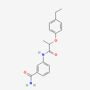 molecular formula C18H20N2O3 B4517920 3-{[2-(4-ethylphenoxy)propanoyl]amino}benzamide 