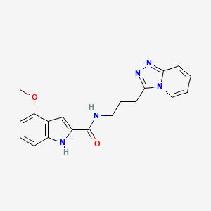 4-methoxy-N-(3-[1,2,4]triazolo[4,3-a]pyridin-3-ylpropyl)-1H-indole-2-carboxamide