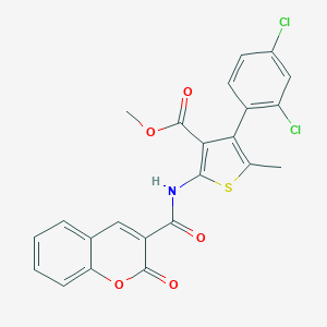 methyl 4-(2,4-dichlorophenyl)-5-methyl-2-{[(2-oxo-2H-chromen-3-yl)carbonyl]amino}thiophene-3-carboxylate