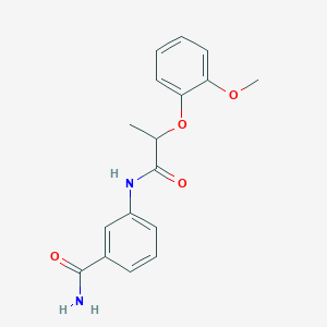 3-{[2-(2-methoxyphenoxy)propanoyl]amino}benzamide