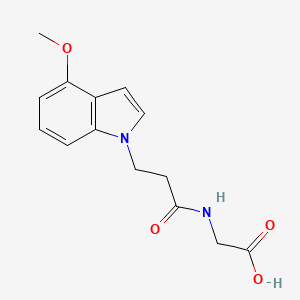 molecular formula C14H16N2O4 B4517950 N-[3-(4-methoxy-1H-indol-1-yl)propanoyl]glycine 