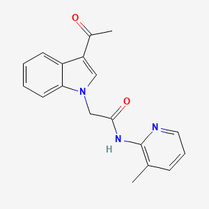 2-(3-acetyl-1H-indol-1-yl)-N-(3-methyl-2-pyridinyl)acetamide