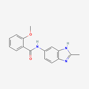 molecular formula C16H15N3O2 B4517961 2-methoxy-N-(2-methyl-1H-benzimidazol-5-yl)benzamide 