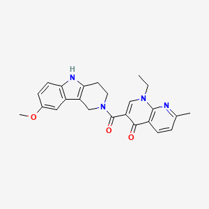 1-ethyl-3-[(8-methoxy-1,3,4,5-tetrahydro-2H-pyrido[4,3-b]indol-2-yl)carbonyl]-7-methyl-1,8-naphthyridin-4(1H)-one